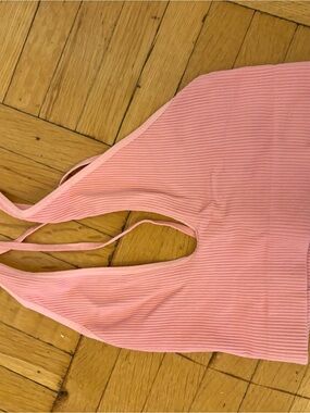 Free People Ribbed Pink Tank Top